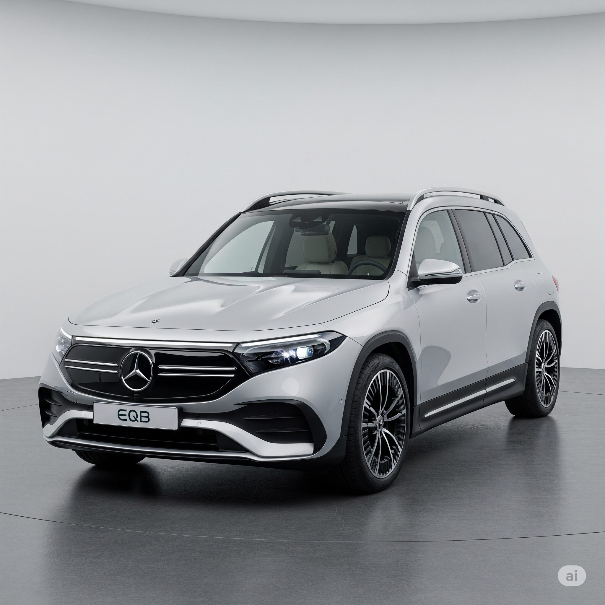 Mercedes-Benz EQB electric SUV in a contemporary setting.