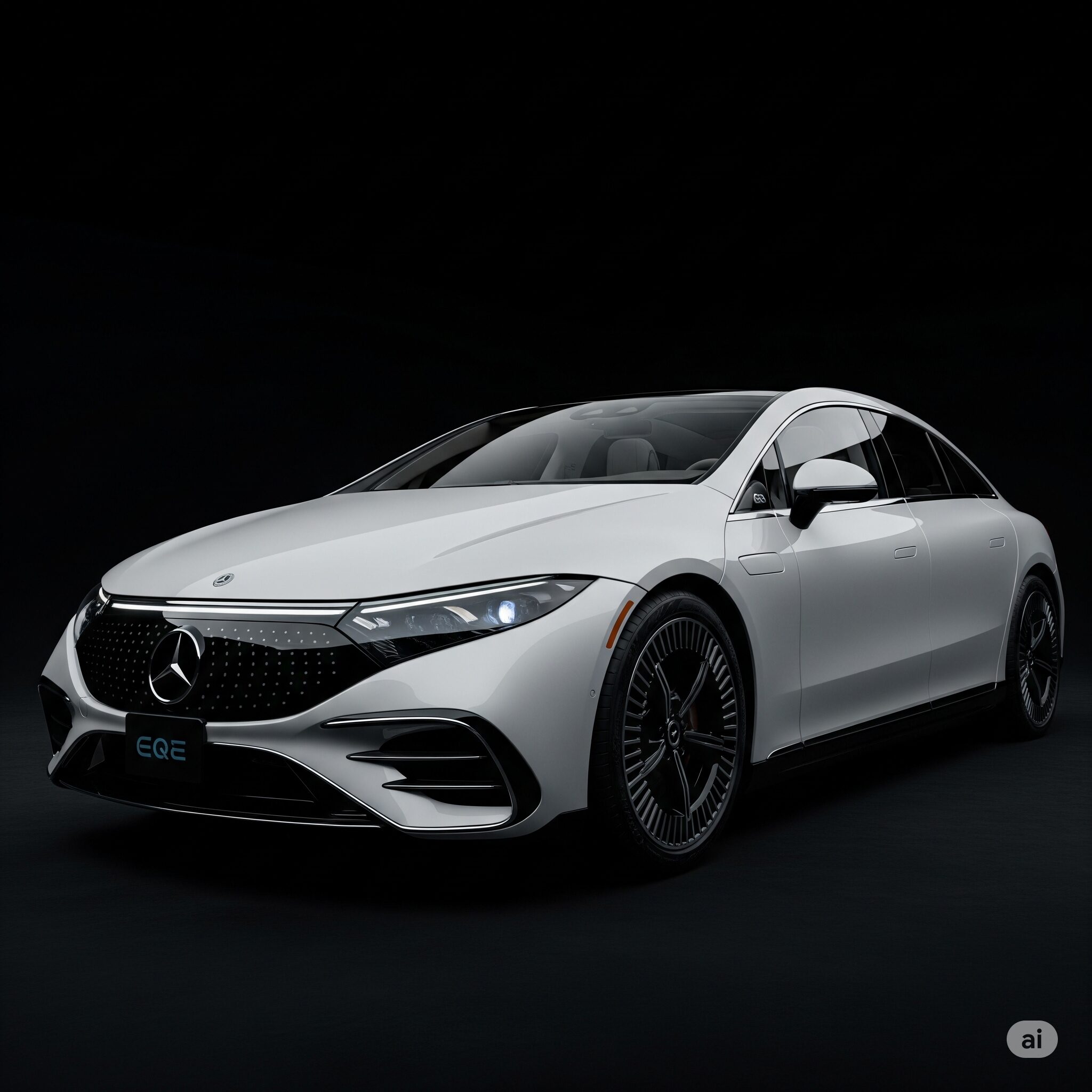 Mercedes-Benz EQE with a futuristic design.