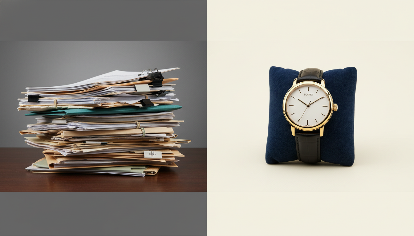 Comparison of paperwork required for bank loans versus luxury asset collateral loans