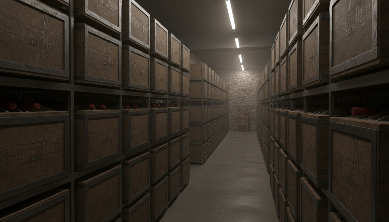 Secure bonded wine storage for collateral loans