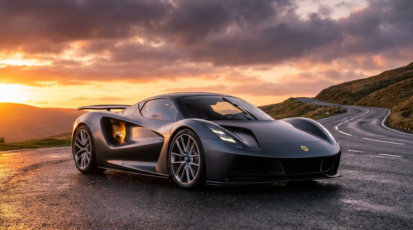 Lotus Evija electric hypercar editorial — luxury automotive photography
