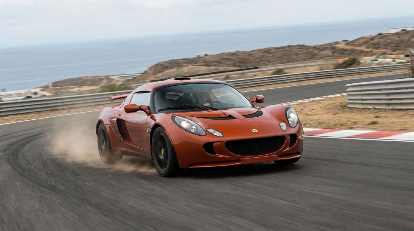 Lotus Exige track-focused sports car editorial photography