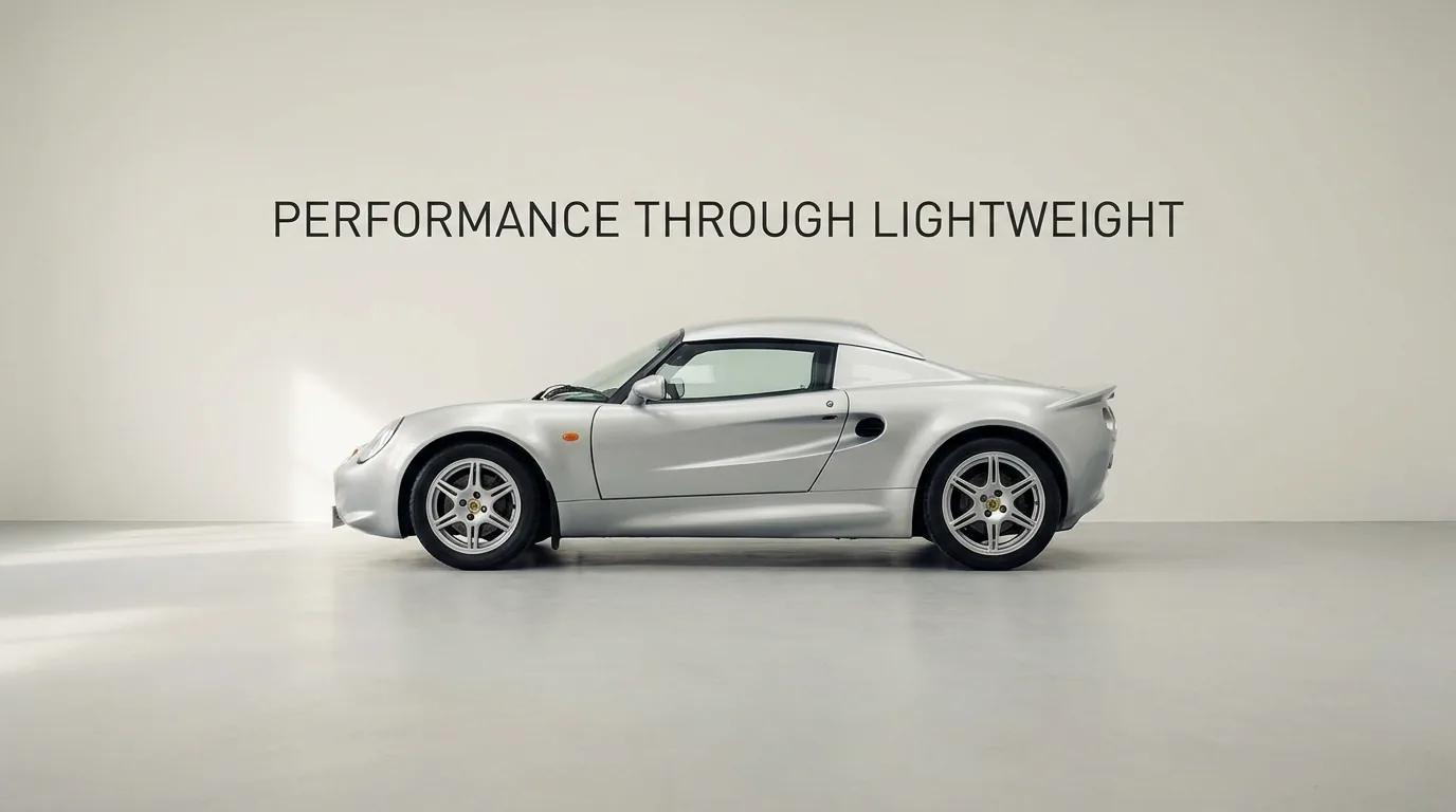 Lotus lightweight minimalist design philosophy editorial photography