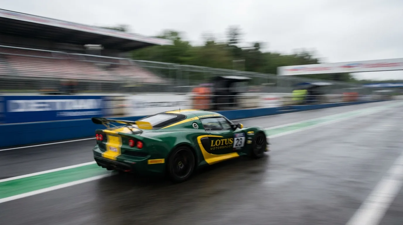 Lotus motorsport racing scene editorial photography