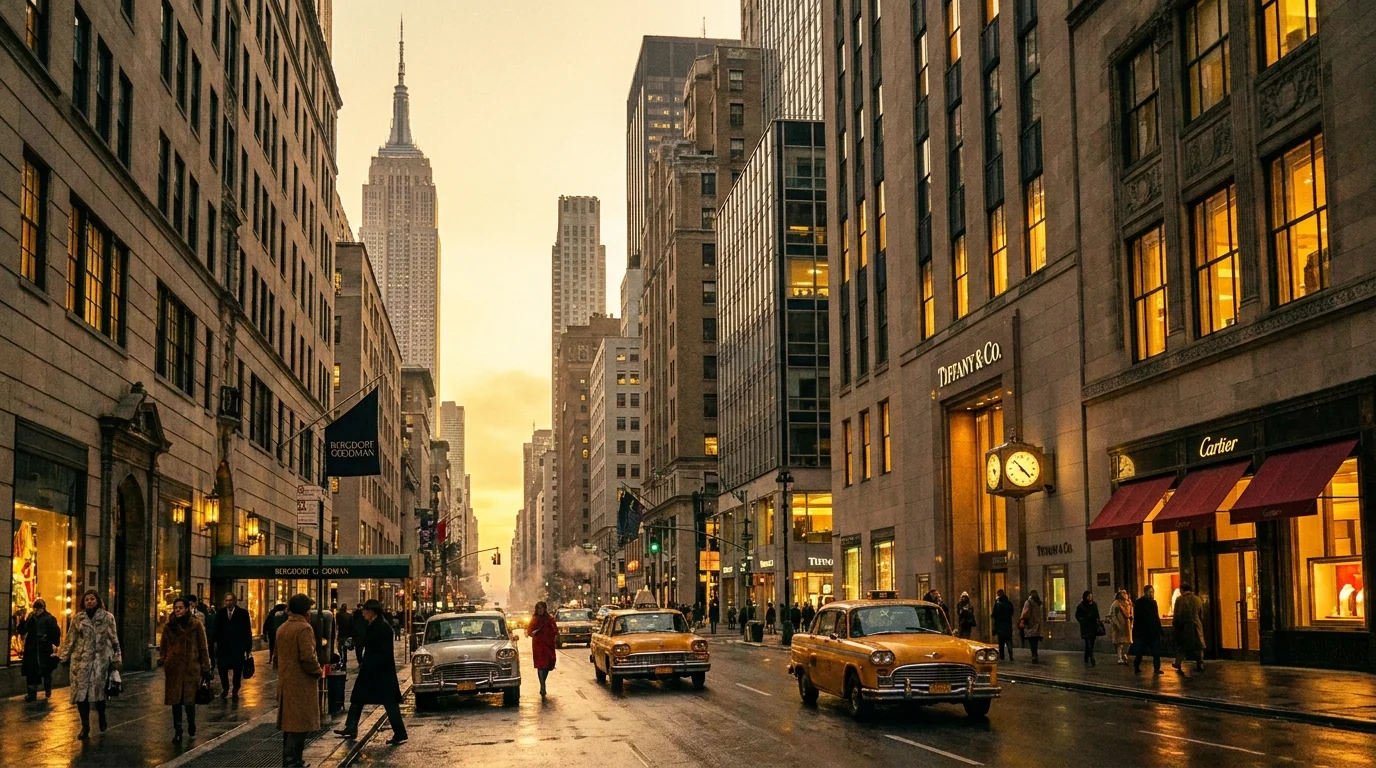 Manhattan skyline luxury editorial — New York City aspirational cityscape